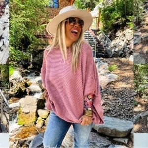 Blakeley One Size Mauve Poncho NWOT